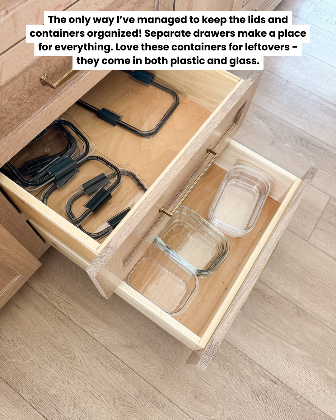 Finally got our food storage under control using separate drawers for lids + containers. These are my favorite sets!

food container organization, plastic and glass storage, kitchen drawer ideas, mom kitchen setup 

 #LTKHome #LTKFamily