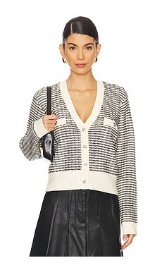 ASTR the Label Ellory Cardigan in Black Cream from Revolve.com | Revolve Clothing (Global)