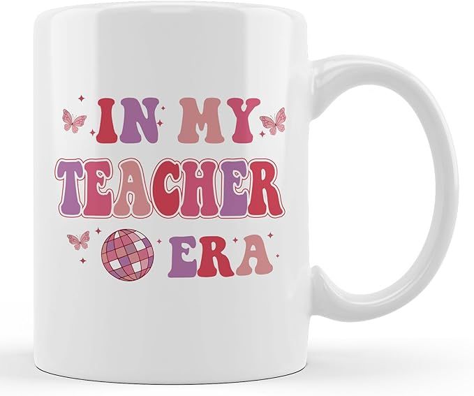In My Teacher Era Mug - Teacher Mugs for Women, Teacher Mugs Gift, Teacher Coffee Mug, Teacher Ap... | Amazon (US)
