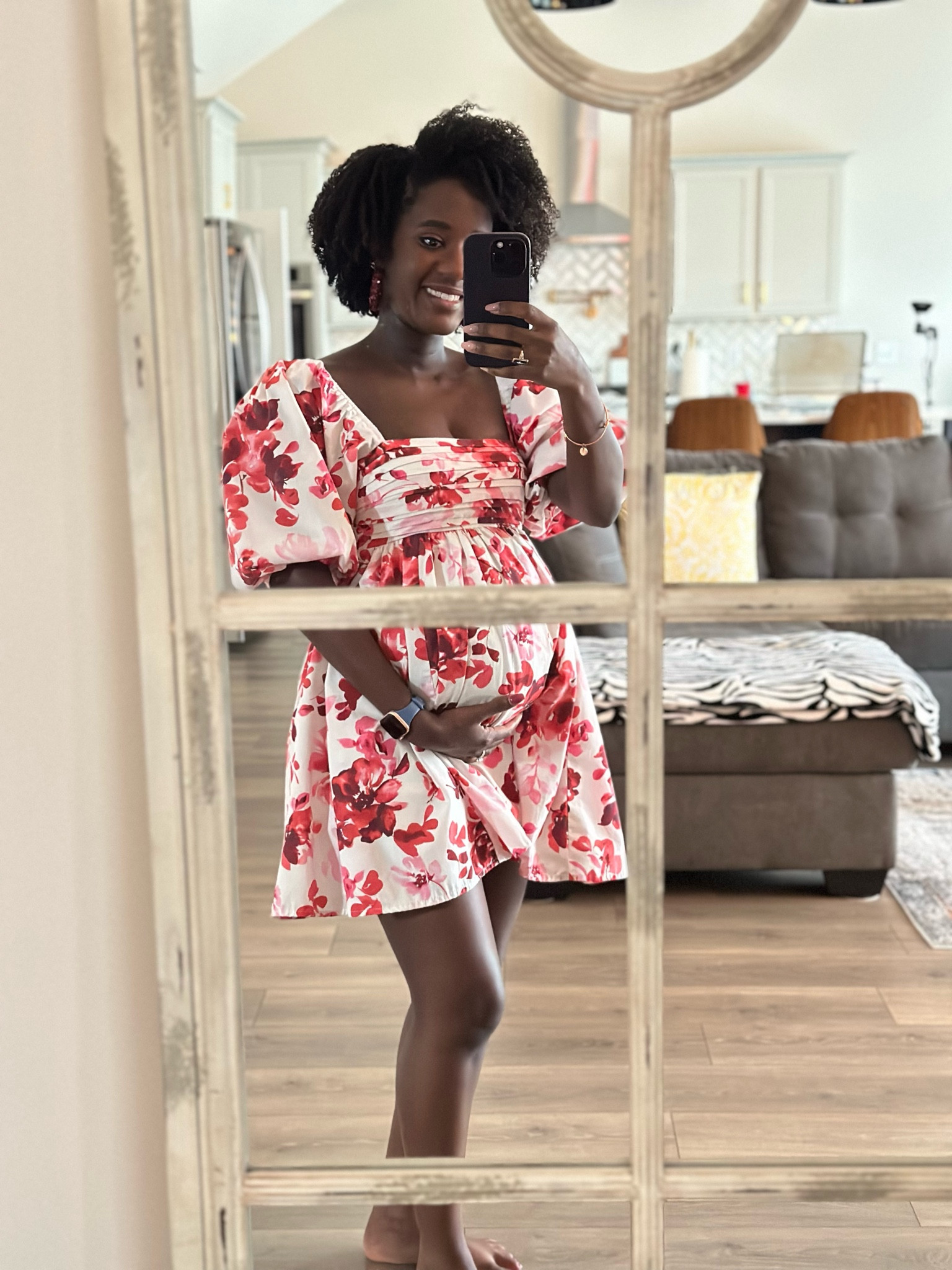 Cute baby doll dress that doubled for maternity! 🙌🏾✨ 

This exact print is no longer available but with all the options they have, you’re sure to find something you love. Most are linked 👉🏾
#StylishlyBree

#LTKBump #LTKFindsUnder100