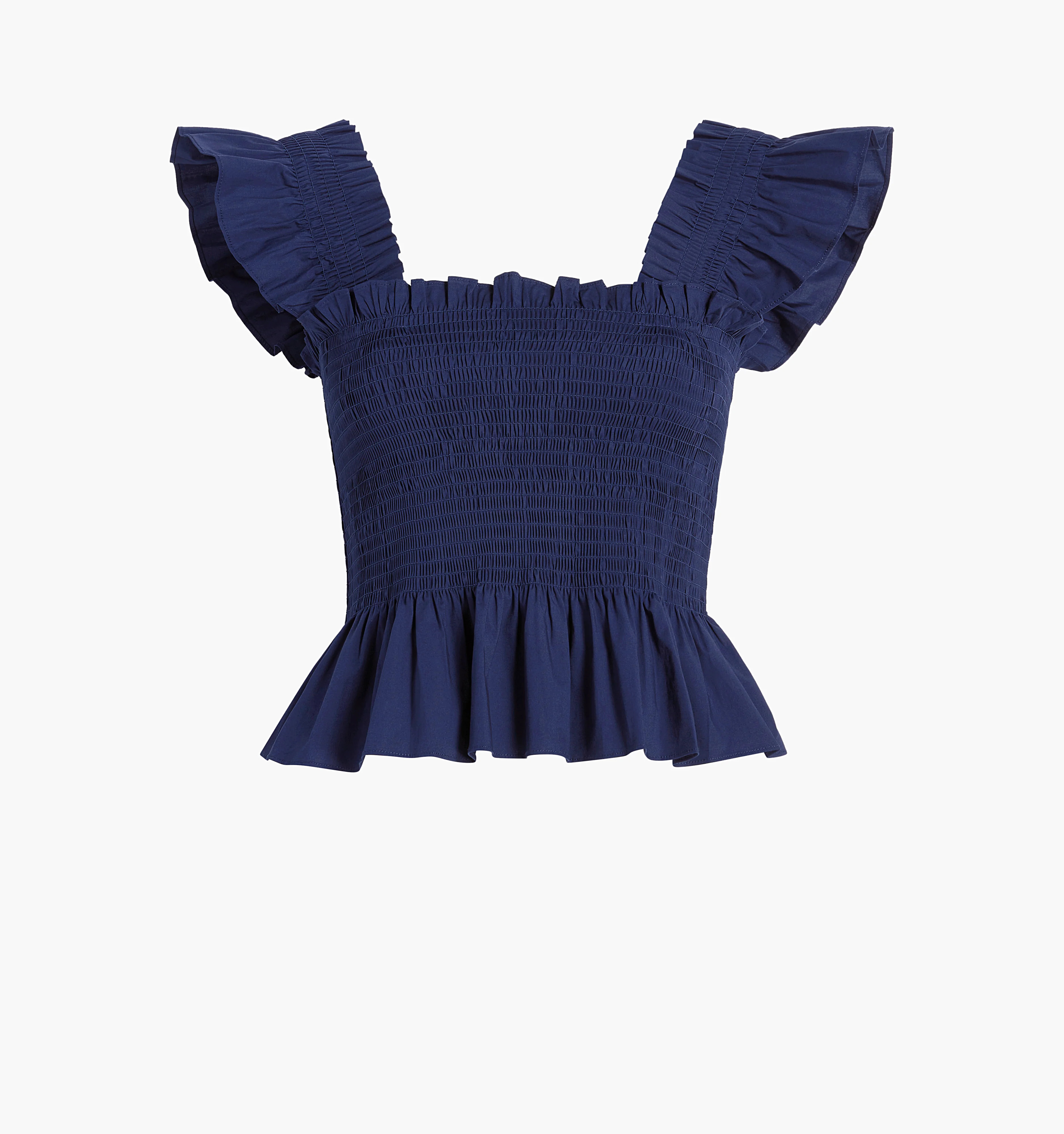 The Paz Top - Emerald Botanical Poplin | Hill House Home