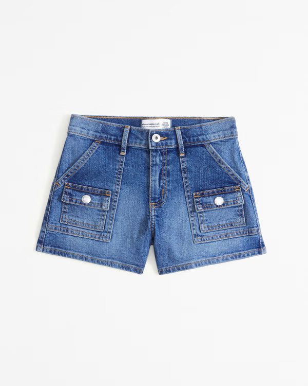 girls utility high rise relaxed shorts | girls | Abercrombie.com | Abercrombie & Fitch (US)
