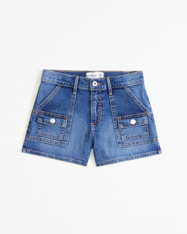 girls utility high rise relaxed shorts | girls bottoms | Abercrombie.com | Abercrombie & Fitch (US)