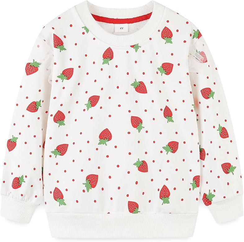 Bumeex Toddler Girl's Crewneck Pullover Sweatshirt 2-7Y | Amazon (US)