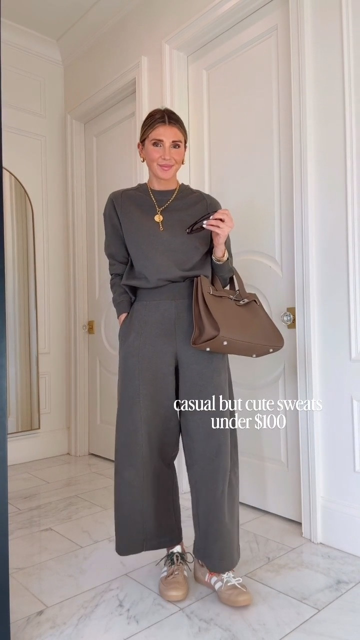 Love this sweat set! In the color brown