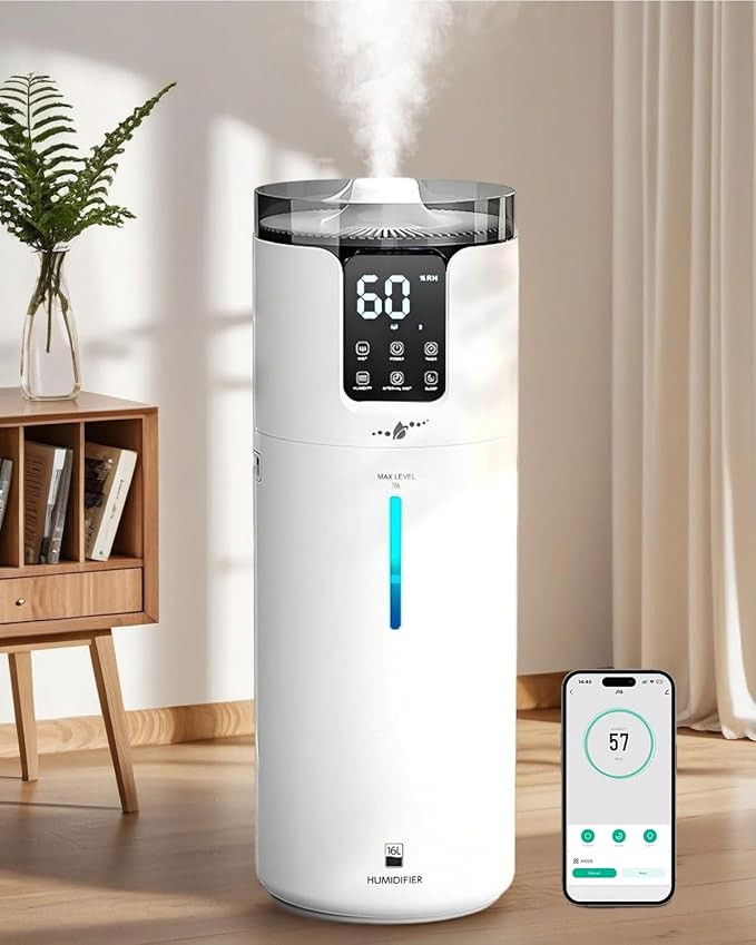 16L Smart Humidifier large room, Whole house Humidifier for Home 1500 sq.ft with APP/Voice/Remote... | Amazon (US)