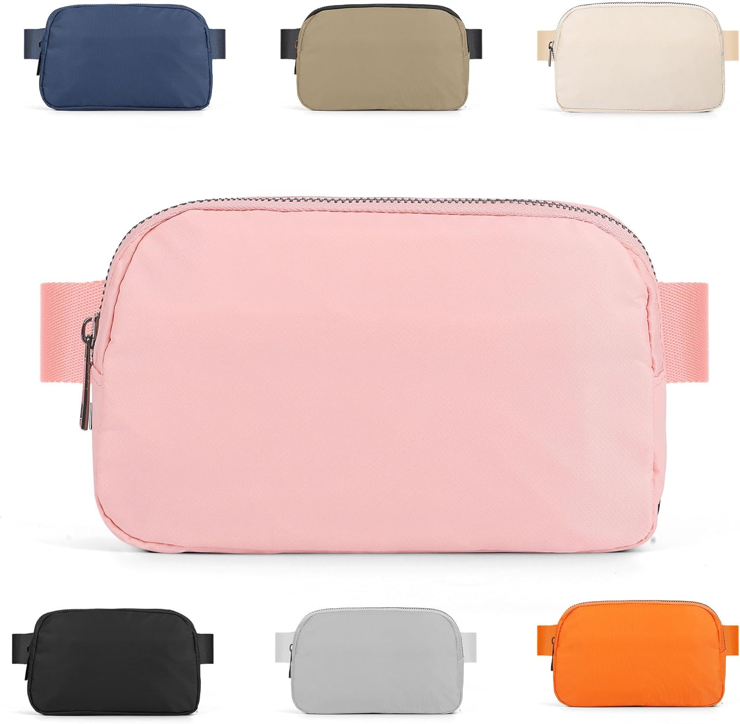 ZPN Mini Fanny Pack Pink Belt Bag for Women and Men, Fashionable Waterproof Waist Pack with Adjus... | Amazon (US)