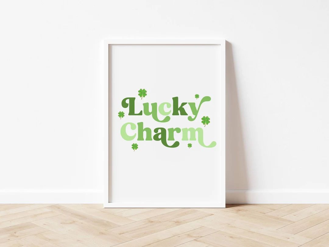St Patricks Day Print, Lucky Charm Wall Art, St Patty's Day Wall Art, Groovy St. Patricks Day, Bo... | Etsy (US)