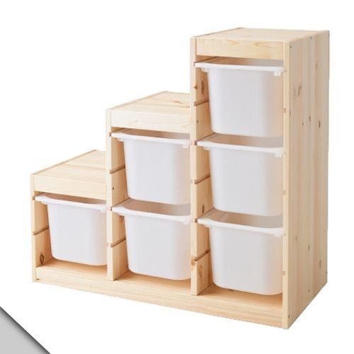 IKEA - TROFAST Storage combination (A3), pine, white | Amazon (US)