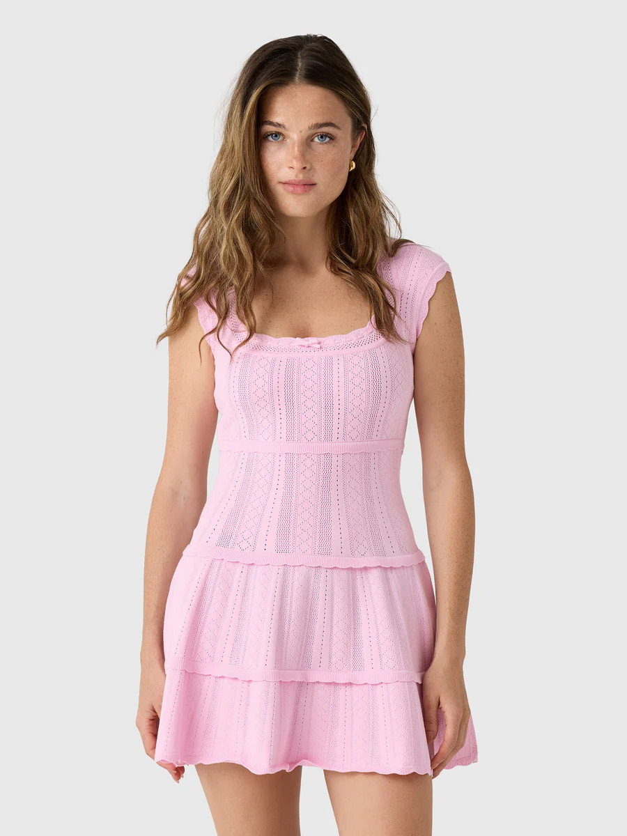 LoveShackFancy Women's Laighton Pointelle Mini Dress | Saint Bernard