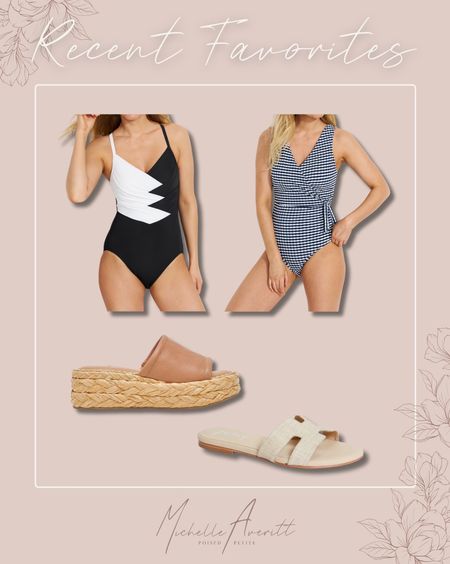 Some swimsuit and sandals you guys loved this week! 

Black and white swimsuit, gingham swimsuit, straw sandals, cream flat sandals

#LTKswim #LTKstyletip #LTKSeasonal