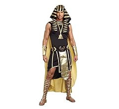 Dreamgirl Mens King of Egypt King Tut Costume, Gold, Medium (38-40) - 2X-Large (50-52) | Amazon (US)