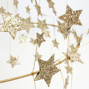 Gold Sparkle Star Chandelier | Pink Antlers