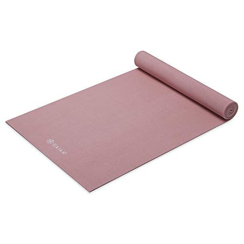 Gaiam Yoga Mat Premium Solid Color Reversible Non Slip Exercise & Fitness Mat for All Types of Yoga, Pilates & Floor Workouts, Lilac, 5mm, 68"L x 24"W x 5mm Thick, Lilac | Amazon (US)