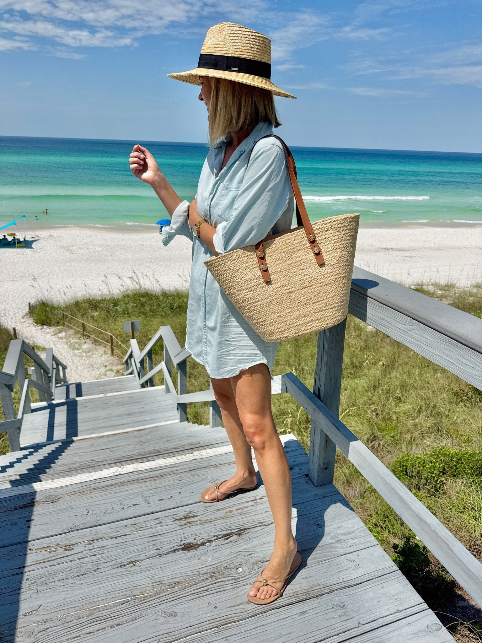 Wearing small in this shirtdress. It’s a splurge but has great detailing. Beach vacation outfit.

#LTKOver40 #LTKTravel #LTKootd