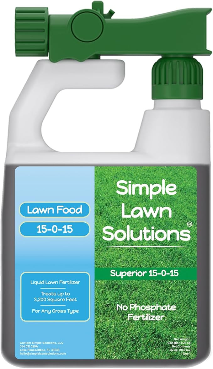 Superior 15-0-15 Liquid Lawn Fertilizer - Lawn Food for Growth & Green - Nitrogen, Potassium, Hum... | Amazon (US)