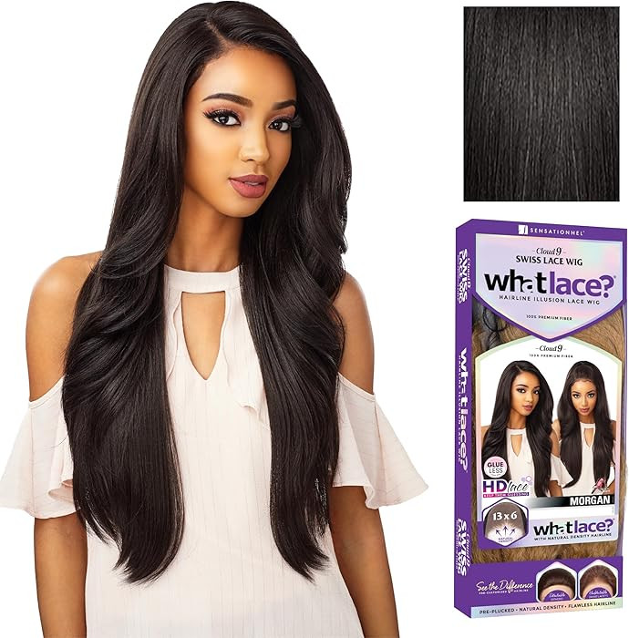 Sensationnel What Lace 13X6 Wigs - Morgan Lacefrontal Hand Tied Glueless Synthetic with Natural D... | Amazon (US)