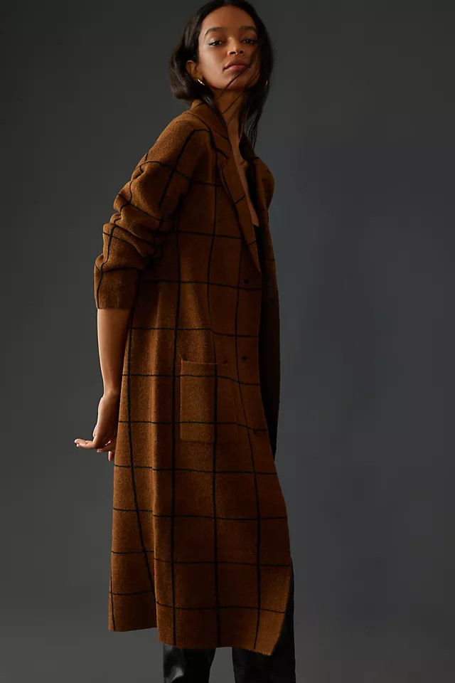 John + Jenn Plaid Sweater Coat | Anthropologie (US)