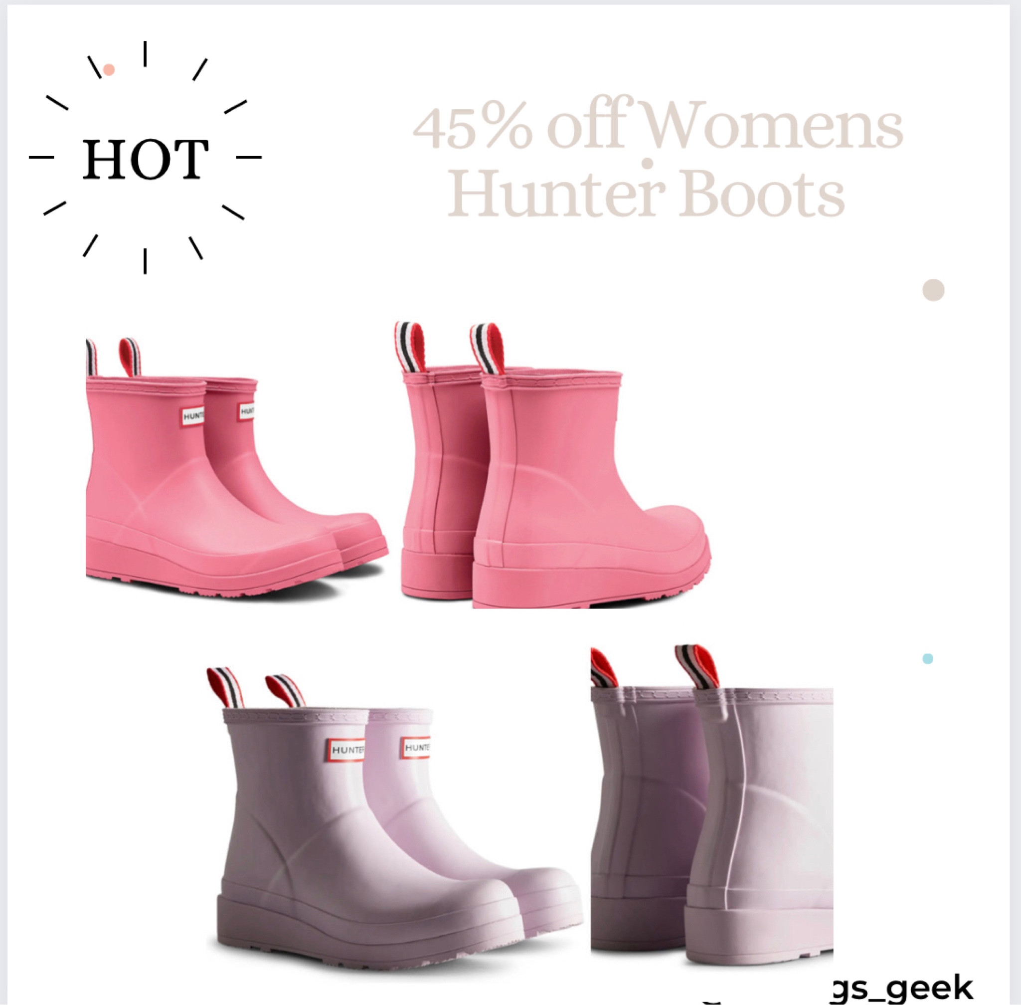 45% off women’s Hunter Boots 

Ad ✨Link is in my bio to LTK 

#hunterboots #fallboots #womensfashion 

#LTKshoecrush #LTKsalealert #LTKSeasonal