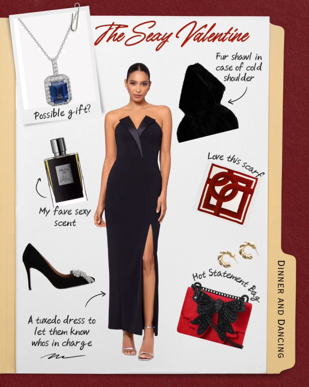 A Sexy Valentines Day outfit can say you mean business. Ditch the pink and the red for an all black outfit and a seriously seductive scent. 

For this pair some naughty lingerie. You can find tant options on my other posts. 

#valentinesday #sexy #upscale #datenight #blackdress

#LTKMidsize #LTKSeasonal #LTKTall