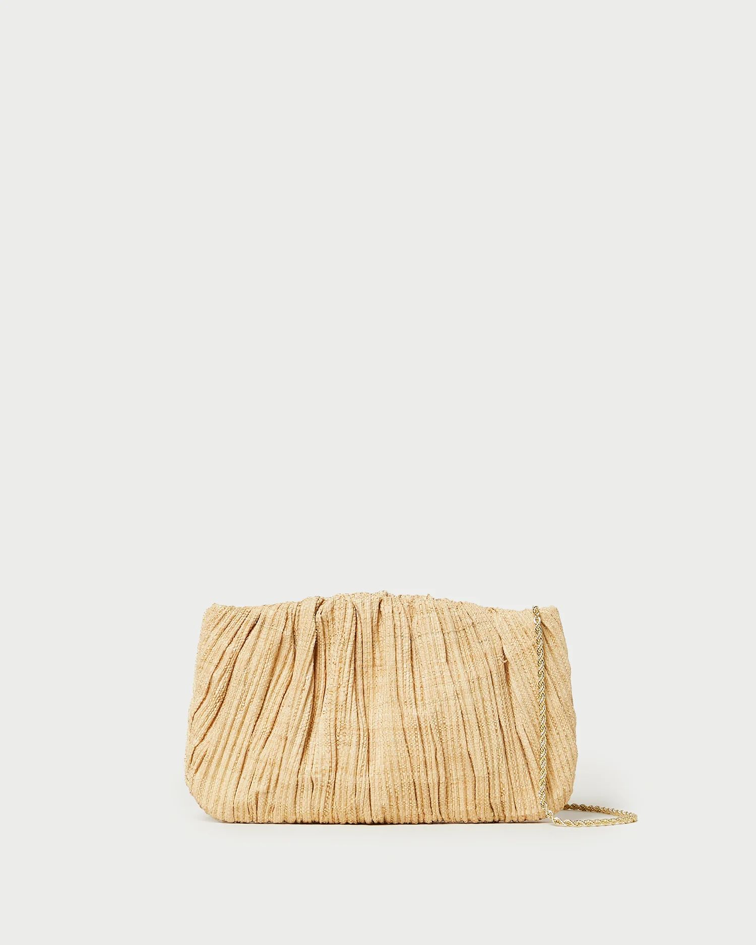 Brit Natural Flat Pleated Clutch | Loeffler Randall