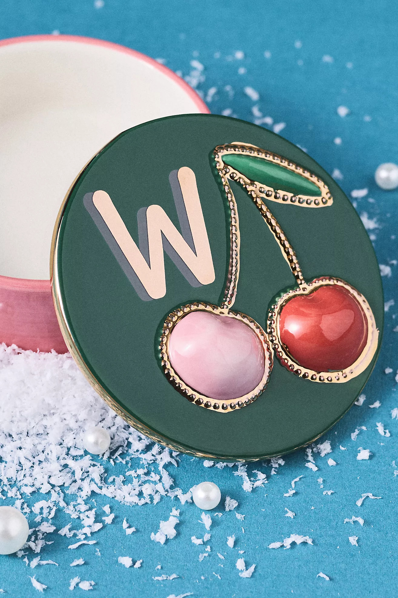 Handpainted Stoneware Monogram Trinket Box | Anthropologie (US)