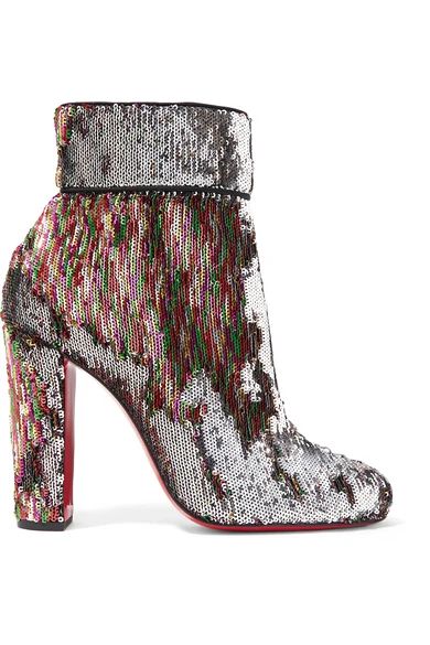 Moulamax 100 sequined leather ankle boots | NET-A-PORTER (UK & EU)