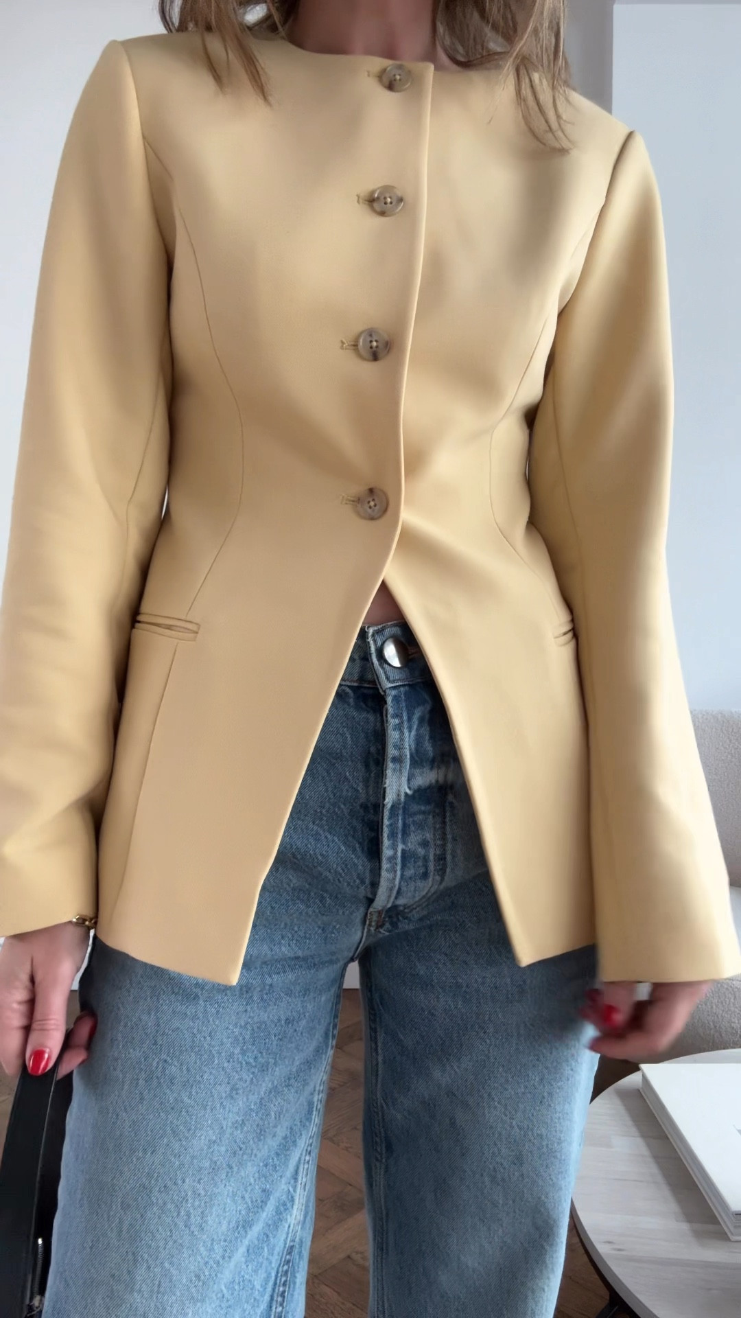 The jacket you need for spring | Aligne yellow blazer | statement jacket | Chanel style jacket | boyfriend jeans | spring outfit  wearing a Size 10 in the jacket / 24/31 in the jeans (size down) 

#LTKeurope #LTKstyletip #LTKfindsunder100