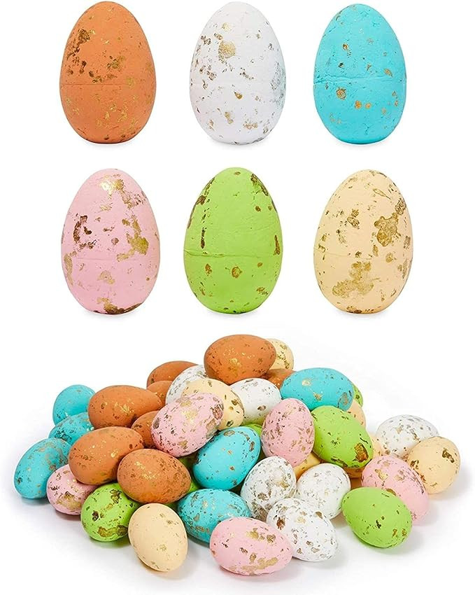 Juvale Foam Easter Eggs for Crafts and Easter Party Decorations, Home Decor (50 Pack) | Amazon (US)