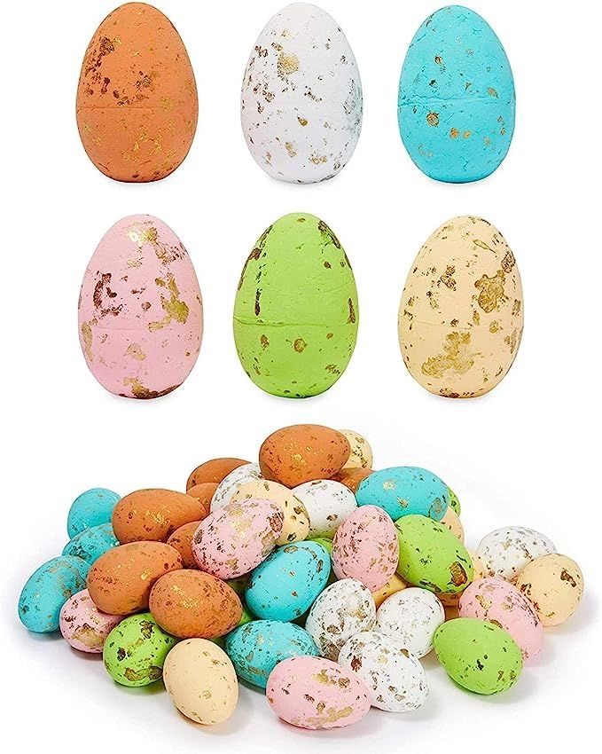 Juvale Foam Easter Eggs for Crafts and Easter Party Decorations, Home Decor (50 Pack) | Amazon (US)
