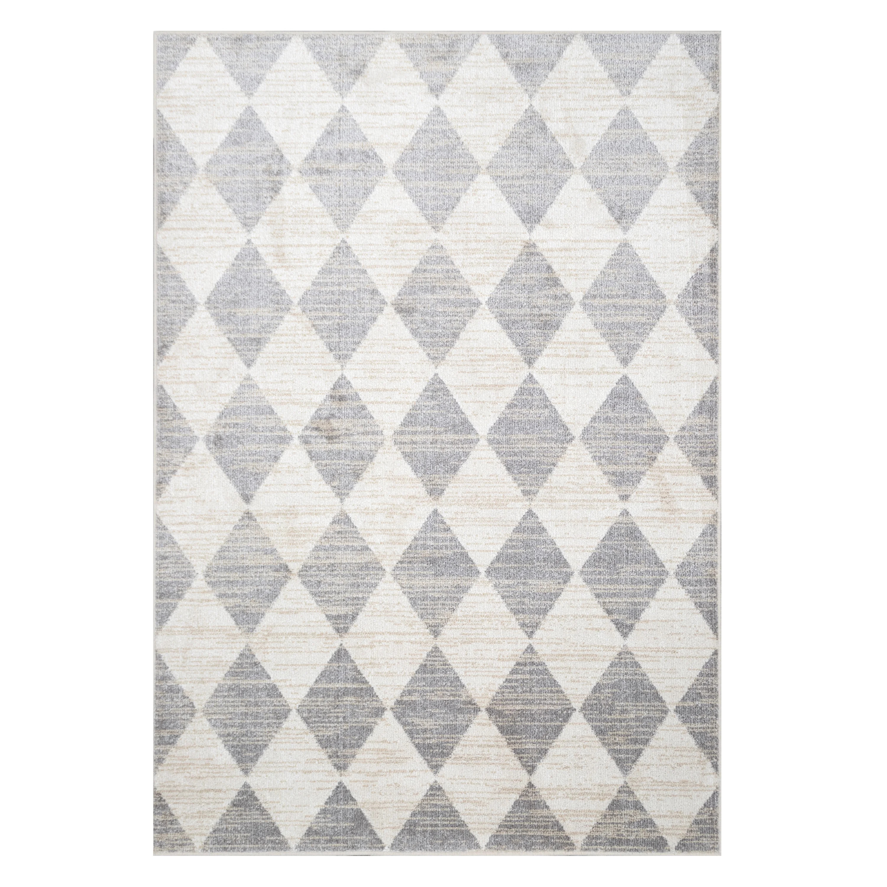 My Texas House Bronwyn 2' X 3' Grey Geometric Area Rug | Walmart (US)