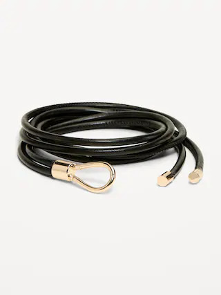 Faux-Leather Wrap Belt | Old Navy (US)