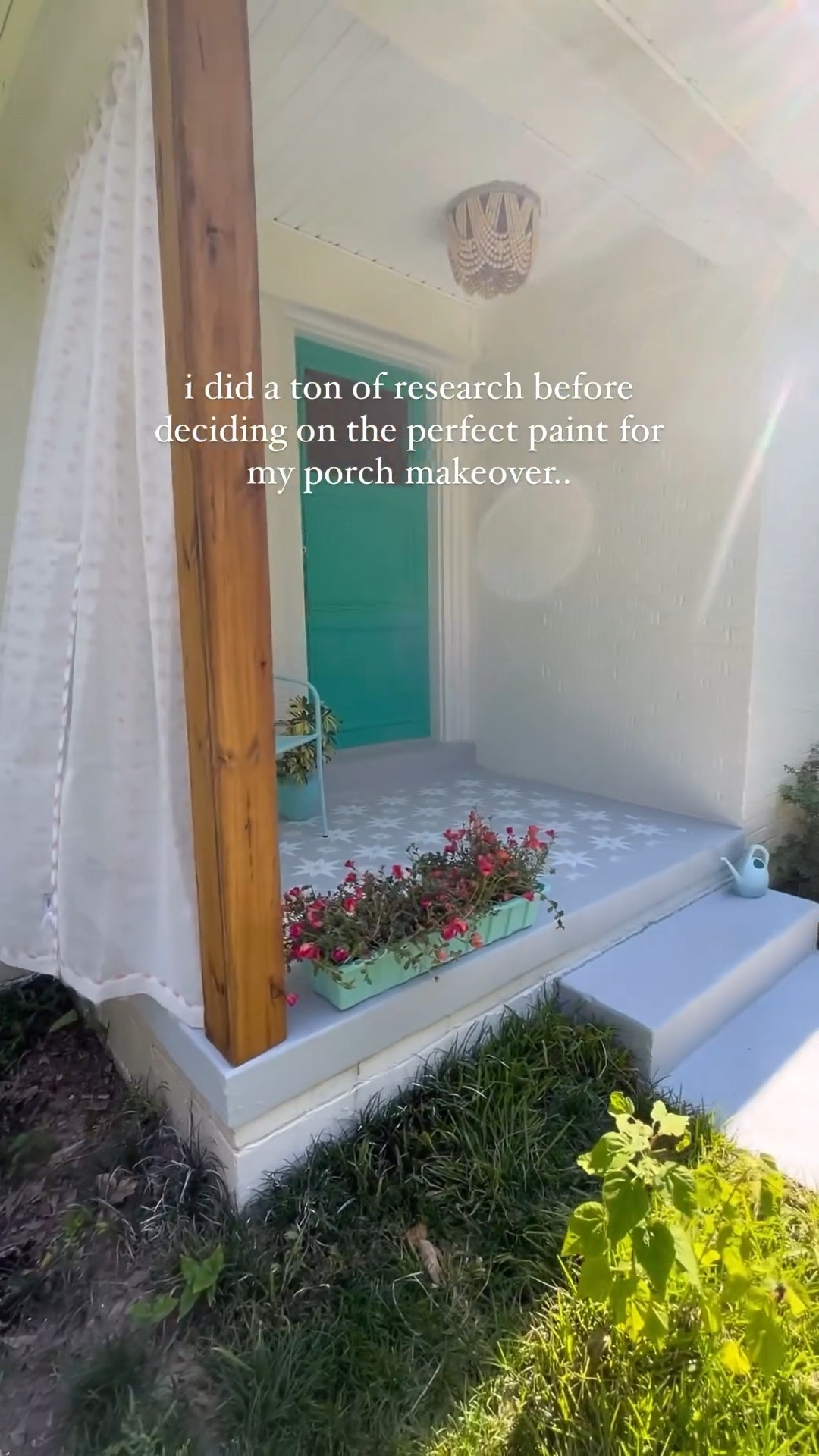 porch makeover with behr paint and a stencil from etsy! home renovation ideas home decor diy project

#LTKVideo #LTKfindsunder50 #LTKhome