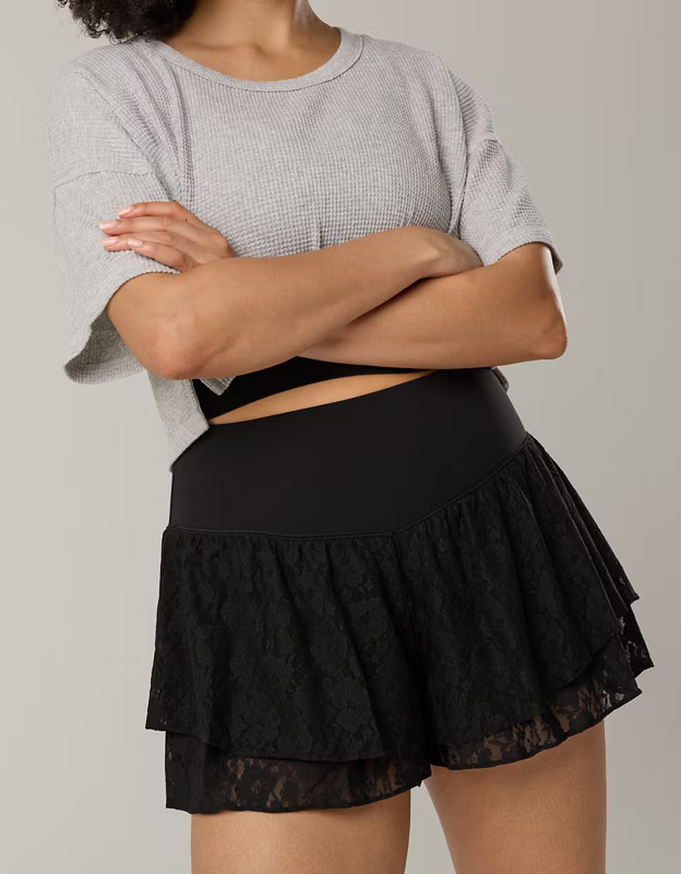 OFFLINE By Aerie Real Me Lace Flowy Short | Aerie