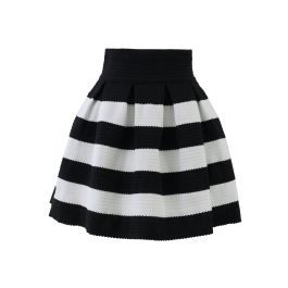 Contrast Stripes A-line Skirt | Chicwish