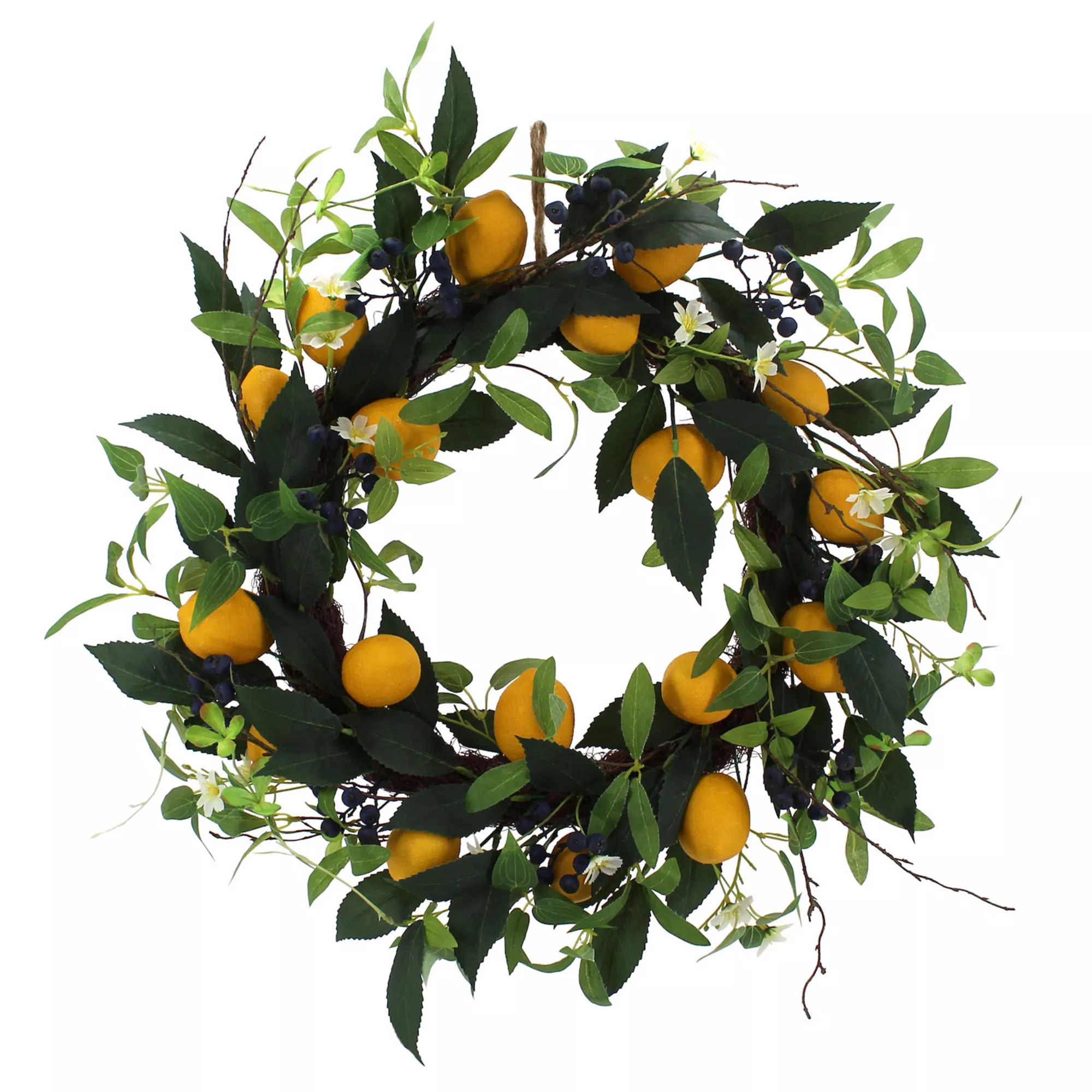 Everyday Décor Artificial Lemon Blueberry Wreath | Kohl's