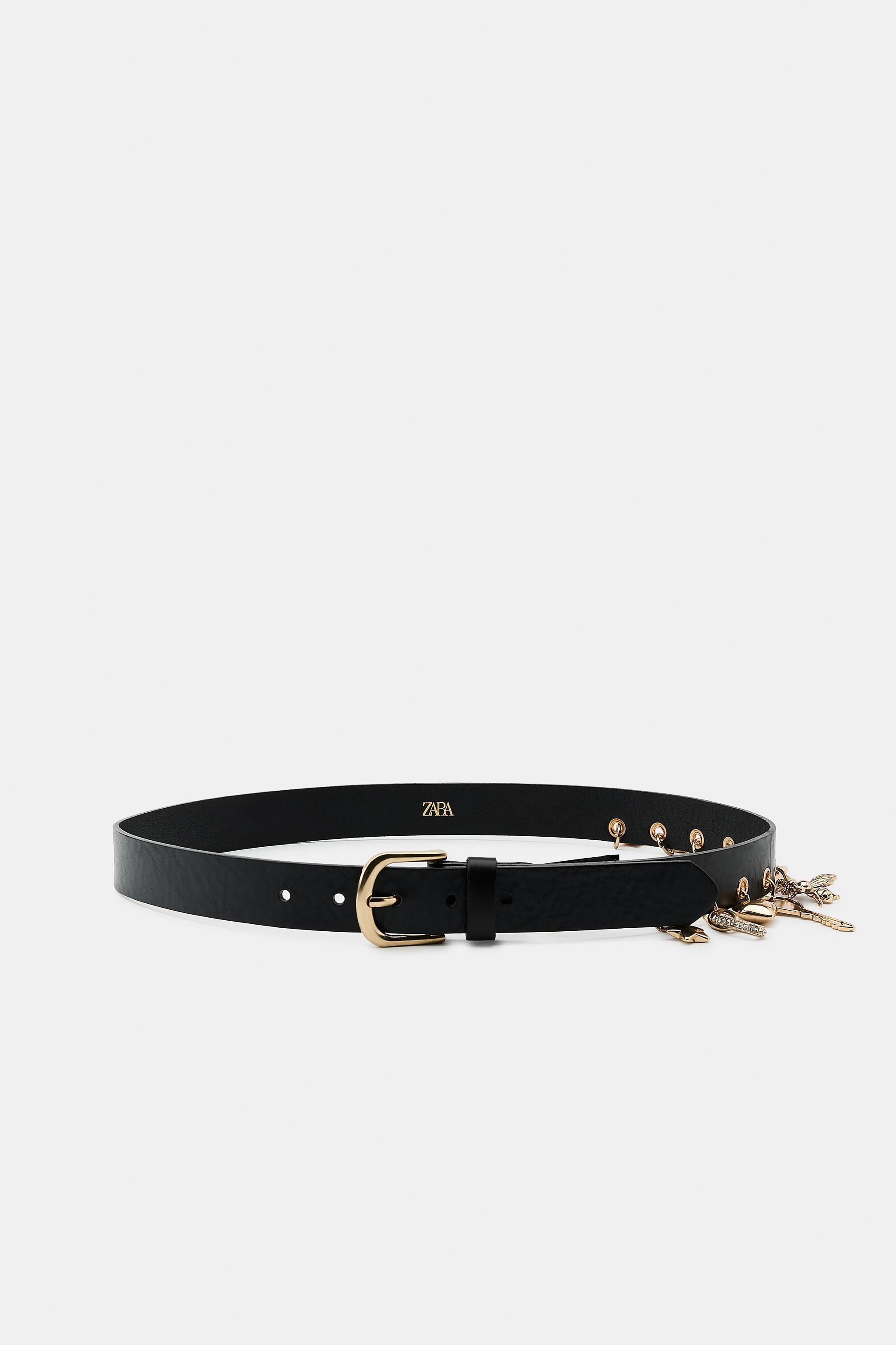 LEATHER CHARM BELT | Zara US