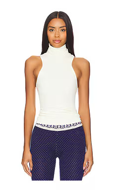 Free People x Intimately FP Always Ready Seamless Turtleneck Top in Ivory from Revolve.com | Revolve Clothing (Global)