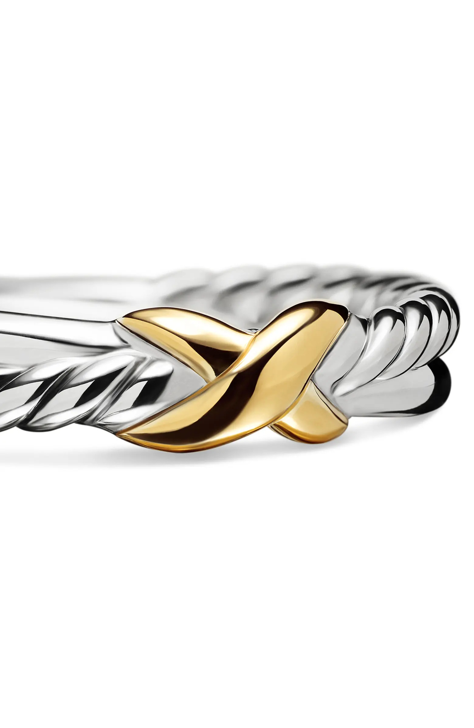 David Yurman Petite X Ring in Sterling Silver with 18K Yellow Gold | Nordstrom | Nordstrom