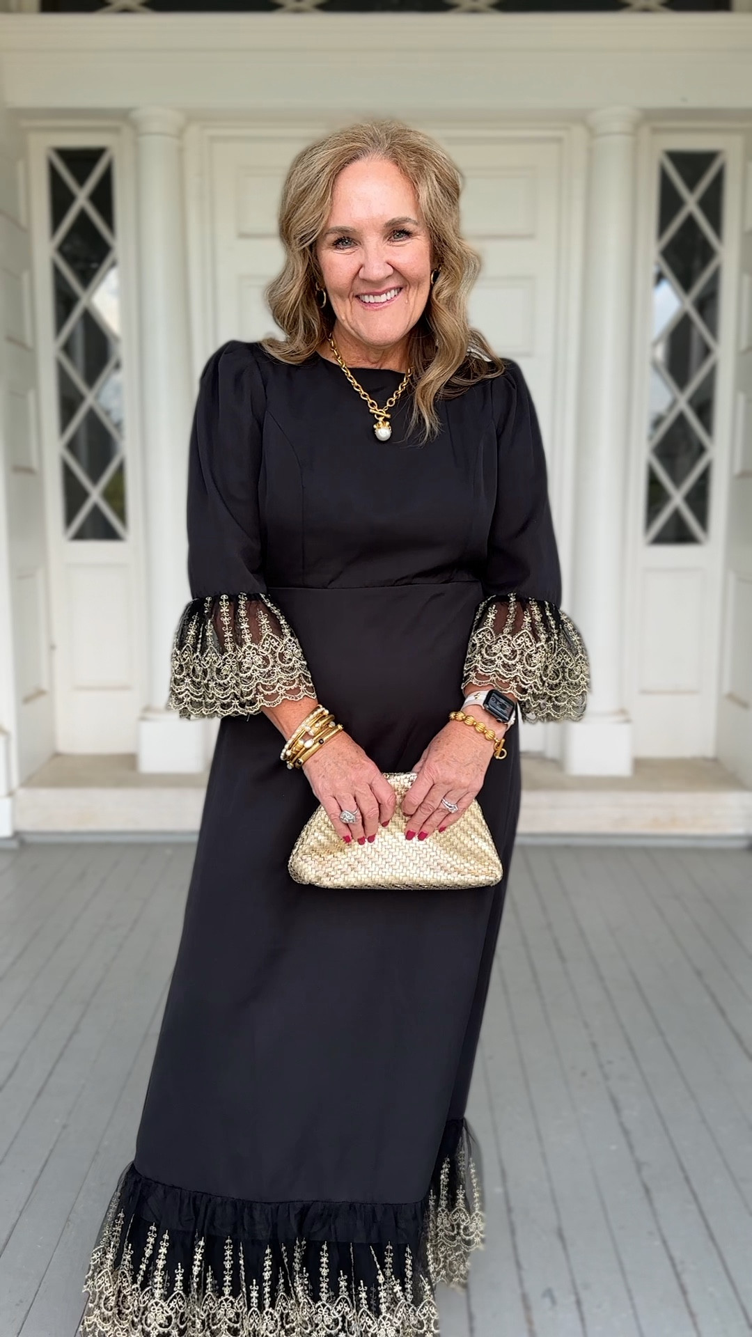 Tuckernuck is a go to for your special event dresses.
This is a crêpe material with beautiful metallic trim. 

Perfect for a formal wedding, mother of the bride mother of the groom, black tie event. 

I’m linking several other dresses as well. 

I’m wearing a large. Typically I size up at Tuckernuck  

#LTKWedding #LTKParties #LTKOver40