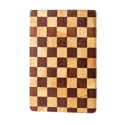 Linwnil End Grain Cutting Board 14.2"L x 9.5", Heavy Duty Acacia/Rubber Wood Cutting Board For Kitchen, Flippable Serving Board For Meat, Bread & Fruits, Rectangle（14.2"L x 9.5"） | Amazon (US)