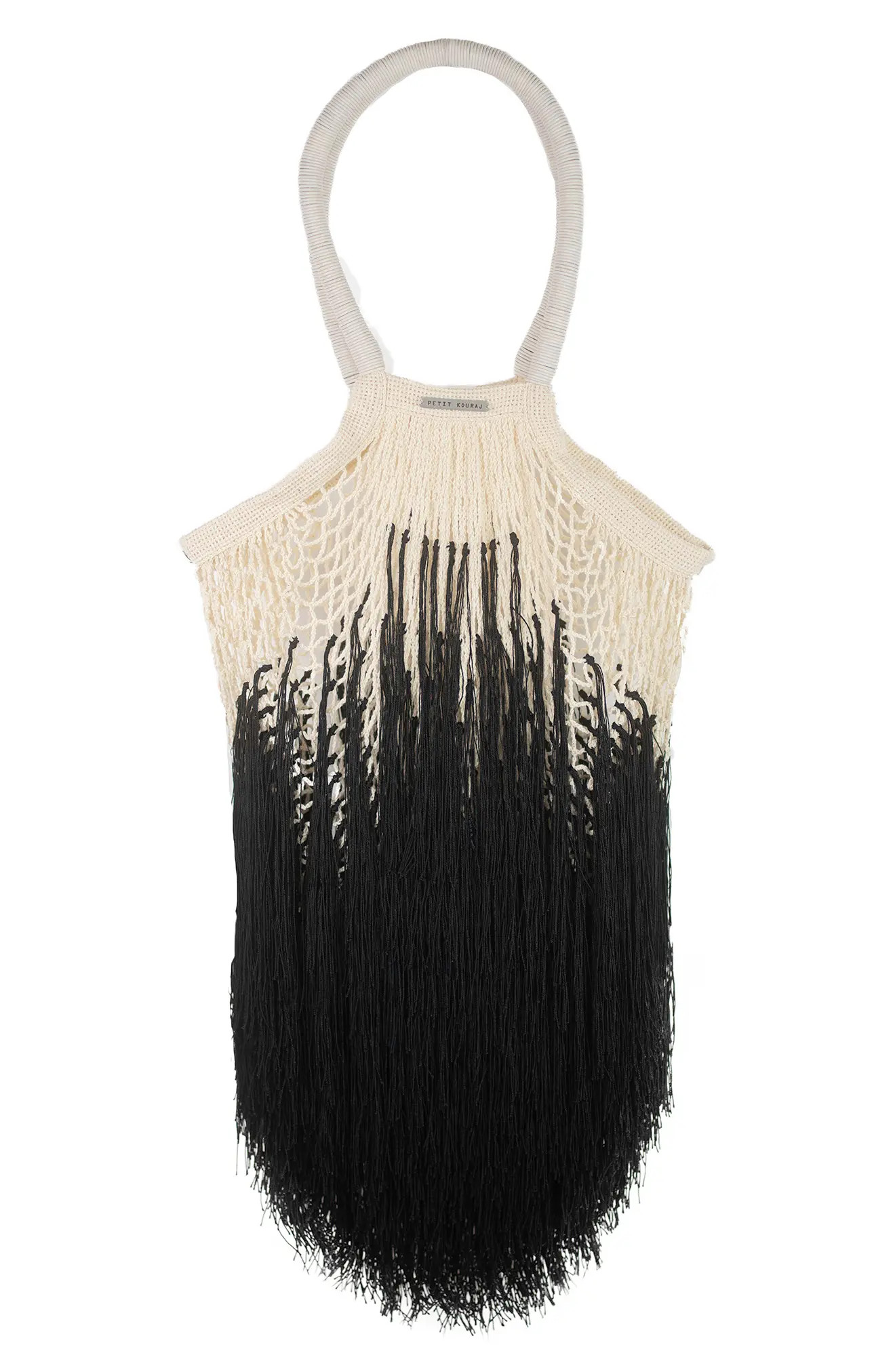 Petit Kouraj Large Fringe Top Handle Bag in Yin at Nordstrom | Nordstrom