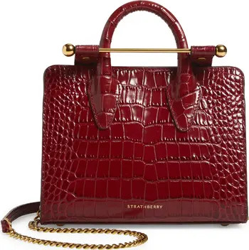 Nano Croc Embossed Leather Tote | Nordstrom