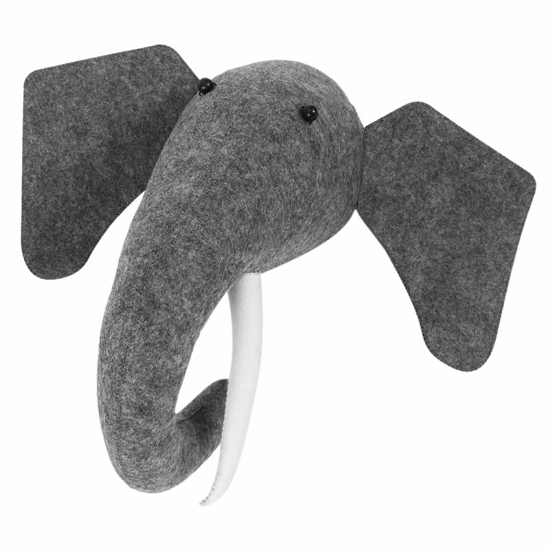 3D Felt Animal Elephant Head Animals Head Toys Bedroom Decor | Walmart (US)