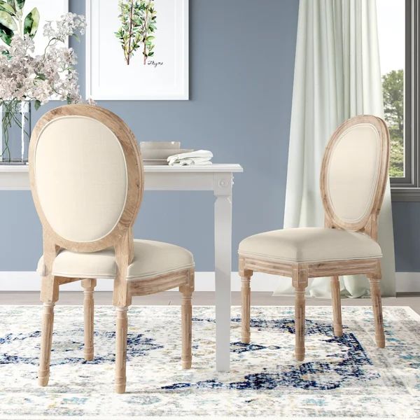 Patino Linen King Louis Back Side Chair (Set of 2) | Wayfair North America
