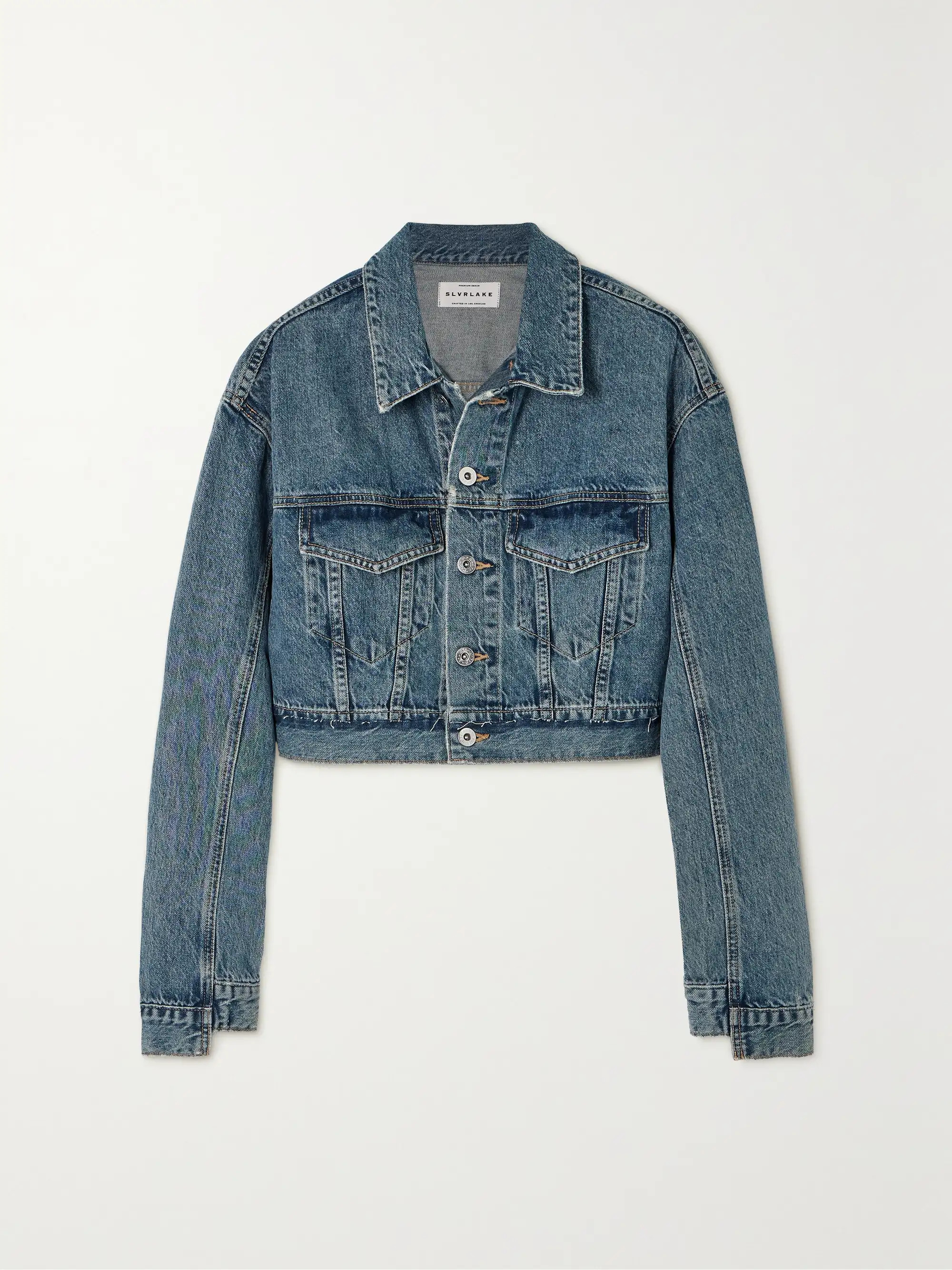 + NET SUSTAIN Ultra Crop Trucker denim jacket | NET-A-PORTER (US)