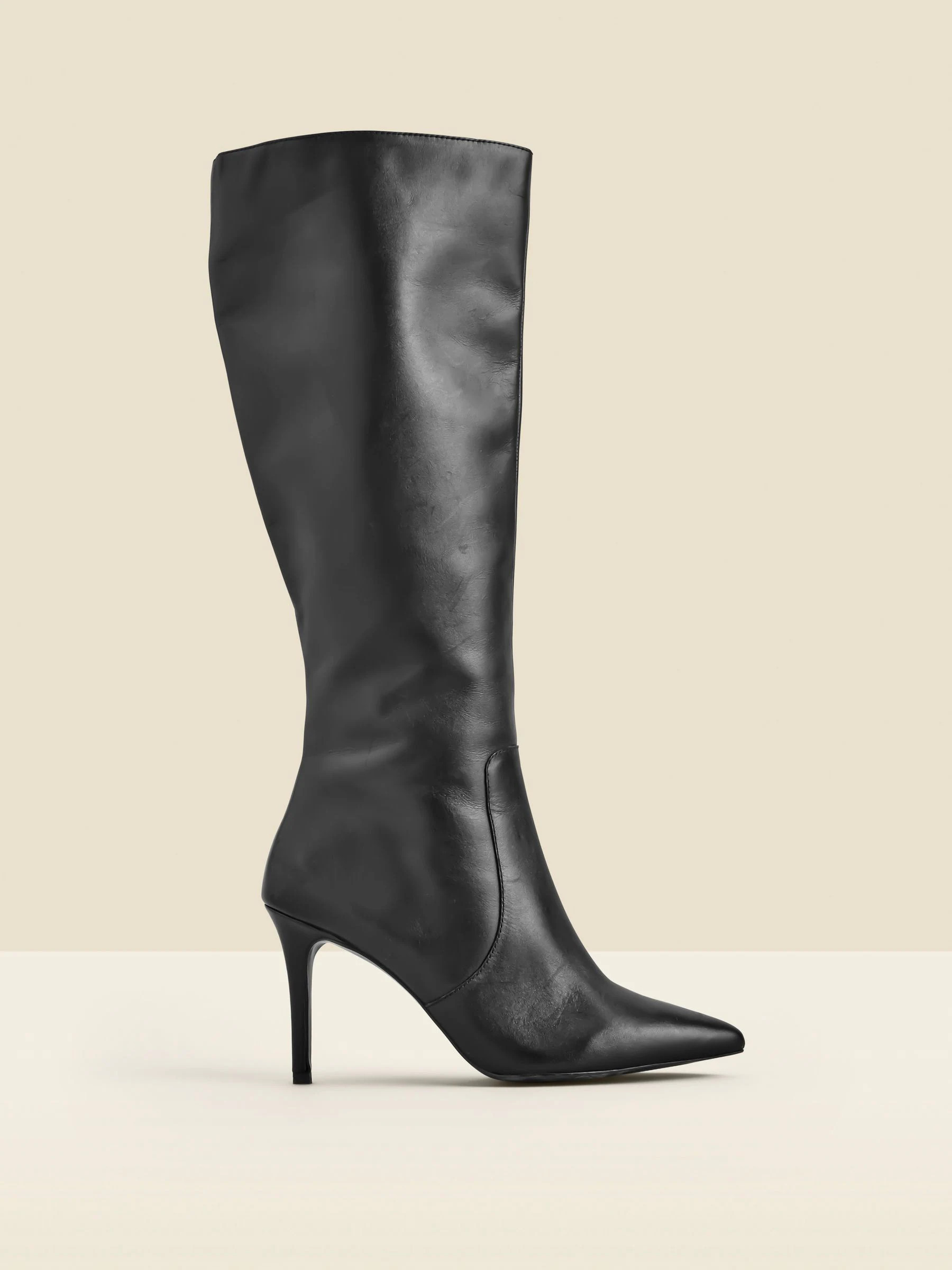 Sosandar Sosandar Black Stiletto Heel Knee High Boots | Next US