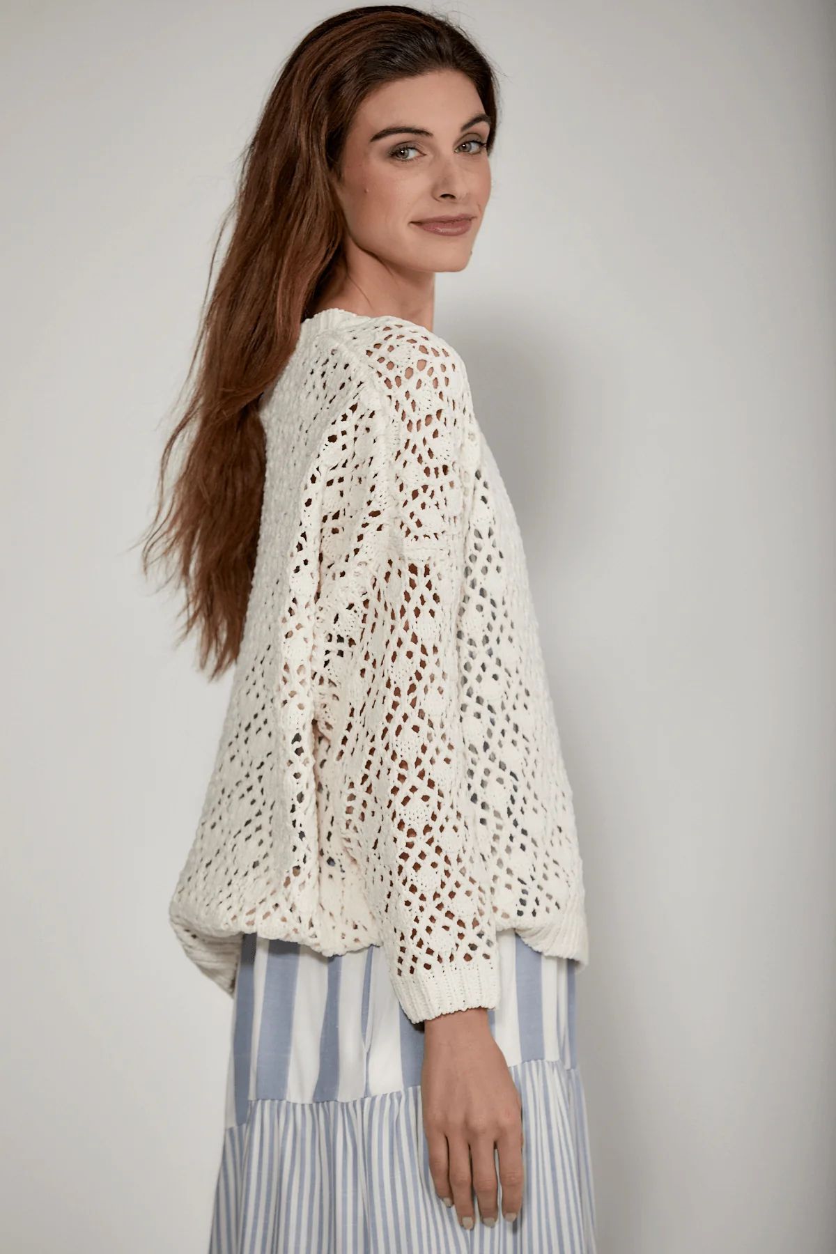 Molly Bracken Chenille Crochet Sweater | Social Threads