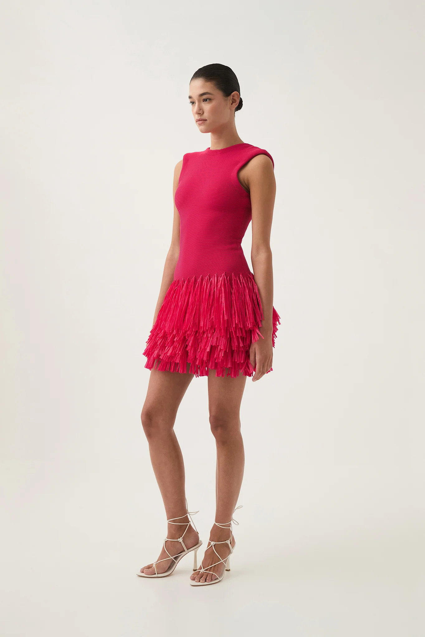 Rushes Raffia Knit Mini Dress | aje. (Australia)