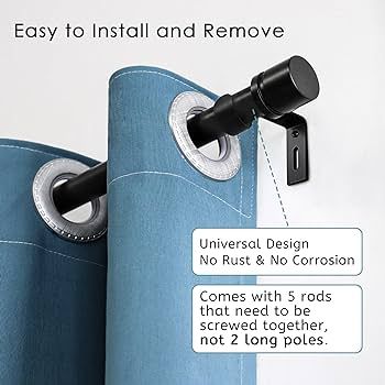 Byondeth Curtain Rods for Windows 16 to 88 Inches Adjustable Length 1 Inch Diameter Window Curtai... | Amazon (US)